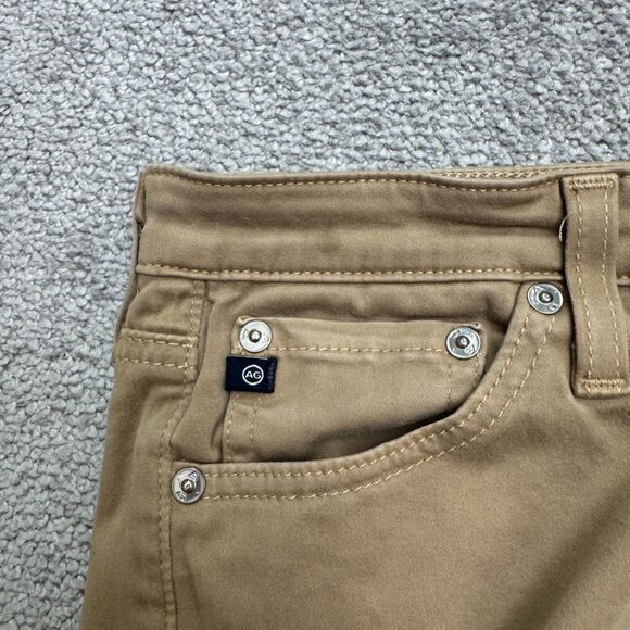 AG Adriano Goldschmied The Stilt Cigarette Pants Womens 28R Tan Khaki Straight - Picture 6 of 16